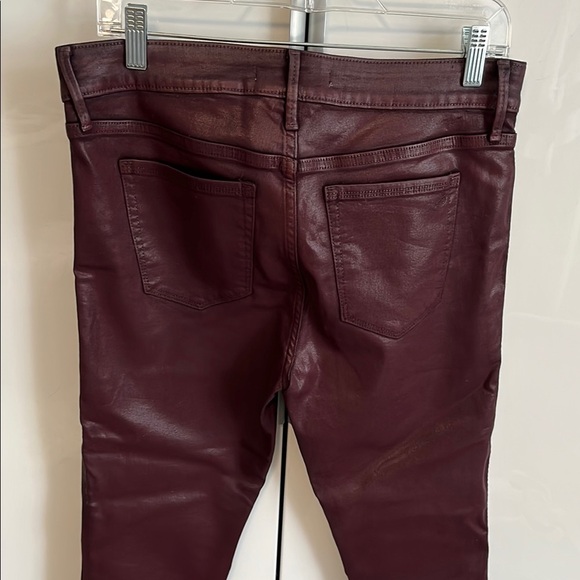 SAM EDELMAN NWOT Stiletto Women's Skinny Coated Jeans Burgundy, Size 31 - Picture 8 of 11
